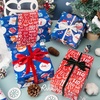 image:imageRibbli Christmas Wrapping Paper RollsMini Roll17 Inch x 33 FeetChristmas WoodsBlueRed