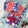 image:imageRibbli Christmas Wrapping Paper RollsMini Roll17 Inch x 33 FeetChristmas WoodsBlueRed