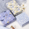 image:imageRibbli Floral Wrapping Paper Mini Roll 3 Rolls Dusty Blue Vintage Flower Gift Wrap for Mothers Day Women Girl Friend Wedding  17 inch x 120 inch10feet Per RollDusty Blue
