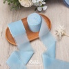 image:imageRibbli Antique Mauve Chiffon Ribbon 112 inch x 20 Yard Handmade Fringe Chiffon Silk RibbonBlack Ribbon for Wedding Invitations Bridal Bouquets Wrapping Flower Arrangement DecorationBaby Blue