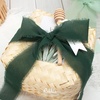 image:imageRibbli Antique Mauve Chiffon Ribbon 112 inch x 20 Yard Handmade Fringe Chiffon Silk RibbonBlack Ribbon for Wedding Invitations Bridal Bouquets Wrapping Flower Arrangement DecorationForest Green
