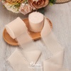 image:imageRibbli Antique Mauve Chiffon Ribbon 112 inch x 20 Yard Handmade Fringe Chiffon Silk RibbonBlack Ribbon for Wedding Invitations Bridal Bouquets Wrapping Flower Arrangement DecorationNude