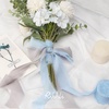 image:imageRibbli Antique Mauve Chiffon Ribbon 112 inch x 20 Yard Handmade Fringe Chiffon Silk RibbonBlack Ribbon for Wedding Invitations Bridal Bouquets Wrapping Flower Arrangement DecorationBaby Blue