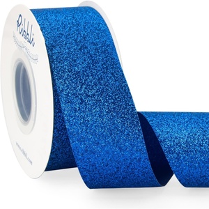 image:imageRibbli Royal Blue Glitter RibbonGift Wrapping Cut Edge Christmas Ribbon for Crafts Chritmas Tree DecorationOrnaments DecorationHome Decor 38 Inch x 25 YardsRoyal Blue