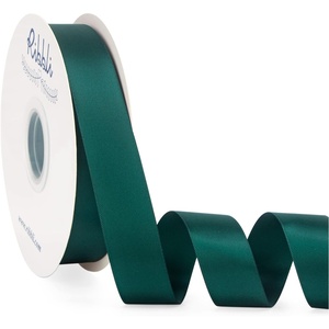 image:imageRibbli Dusty Blue Satin Ribbon Double Faced Satin 112 Inch x Continuous 50 YardsBlue Ribbon for Gift Wrapping Crafts Wedding Decoration Bows Bouquet Floral ArrangementGreen Hunter