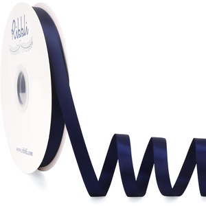 image:imageRibbli Dusty Blue Satin Ribbon Double Faced Satin 112 Inch x Continuous 50 YardsBlue Ribbon for Gift Wrapping Crafts Wedding Decoration Bows Bouquet Floral ArrangementBlue Navy