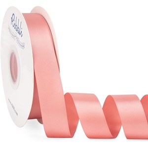image:imageRibbli Dusty Blue Satin Ribbon Double Faced Satin 112 Inch x Continuous 50 YardsBlue Ribbon for Gift Wrapping Crafts Wedding Decoration Bows Bouquet Floral ArrangementRose Gold
